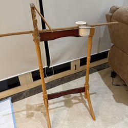 Bird Perch Complete With Food And Water Cups