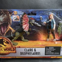 Jurassic World Dominion Claire & Dilophosaurus - Mattel 3.75 Scale