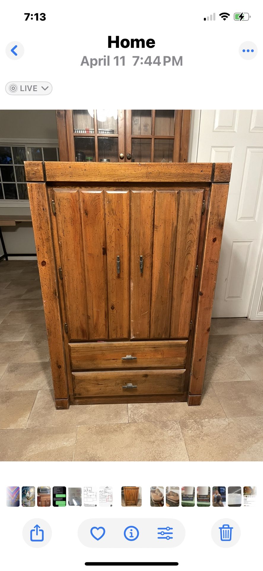 5 draw dresser hundred percent wood good quality good condition