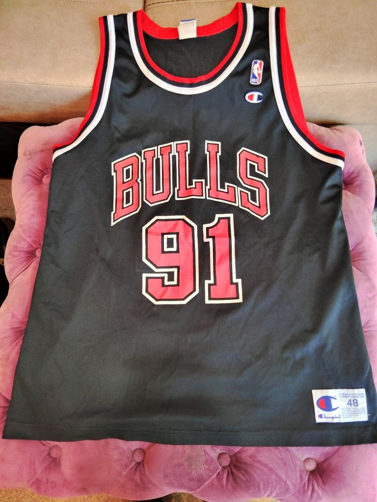 Champion Chicago Bulls #91 Rodman Jersey