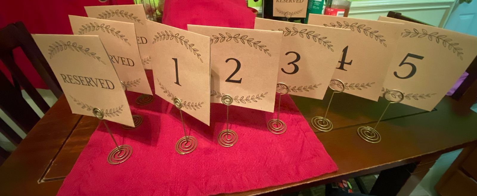 Table Number Signs & Stands 
