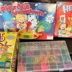 Kids Games And Loom Kit. Entertainment For Kids. Toys
