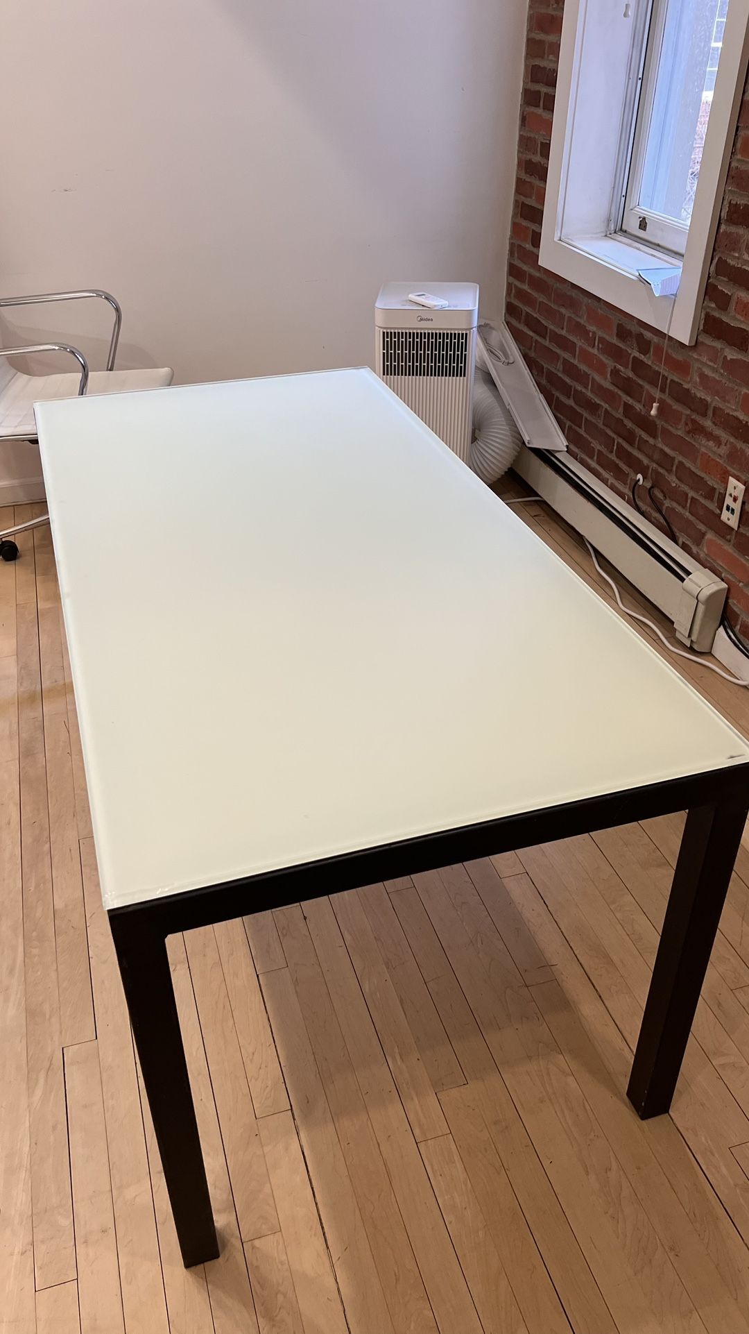 Steel And Glass Desk, Table