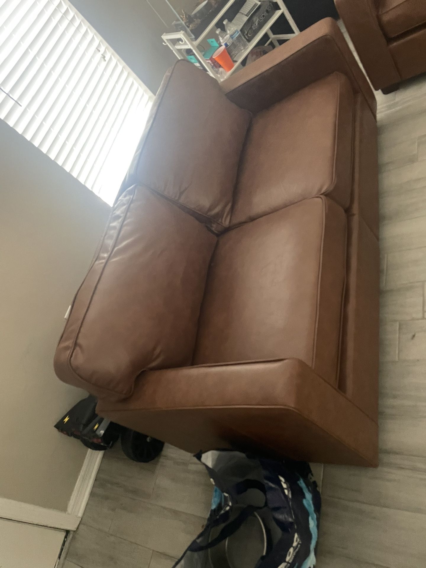 HXZDZ Faux Leather Sofa Couch Set