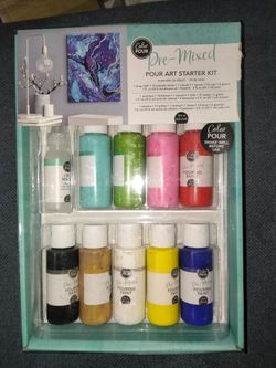Color our pre mixed pour art starter kit