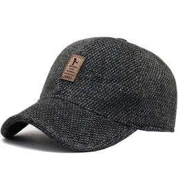 Winter Hats for Men Baseball Cap Warm Dad Caps with Earflaps Adjustable
