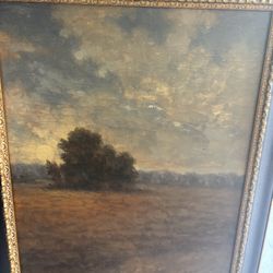 Oil On Board Landscape Signed By Delano