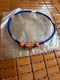 Phiten NBA New York Knicks Blue Orange Braided Sports Necklace 18"