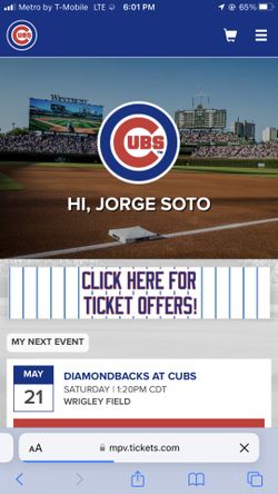 Chicago cubs Vs Arizona Diamondbacks 