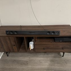 Wrought Studio Elson 60” TV Stand / Media Console (Dark Walnut)
