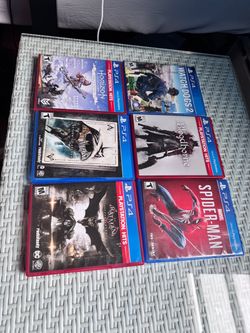 PS4 Games (Spider-Man, Bloodborne, Batman Arkham, Horizon & Watch Dogs)