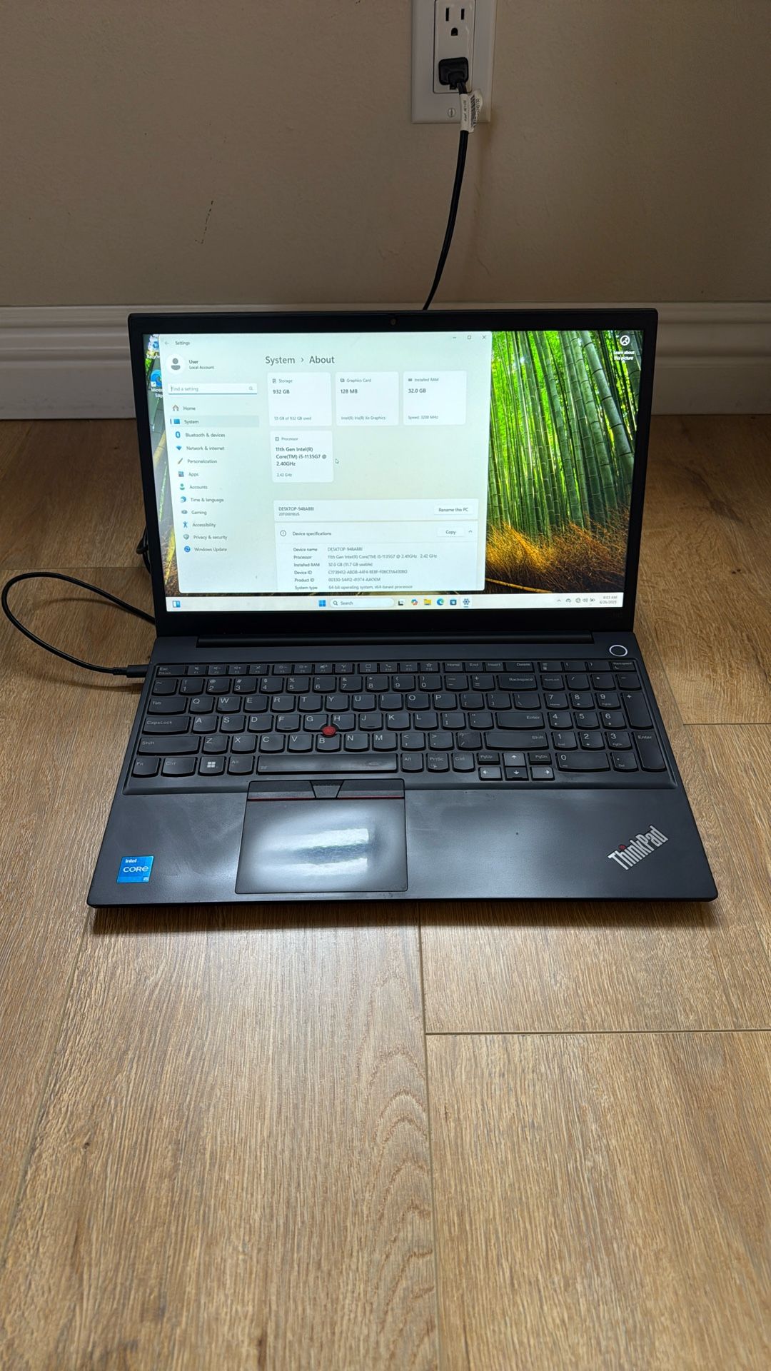 Lenovo ThinkPad E15 Gen 2 Intel I5-1135G7 32GB Ram 1TB SSD Windows 11 Pro