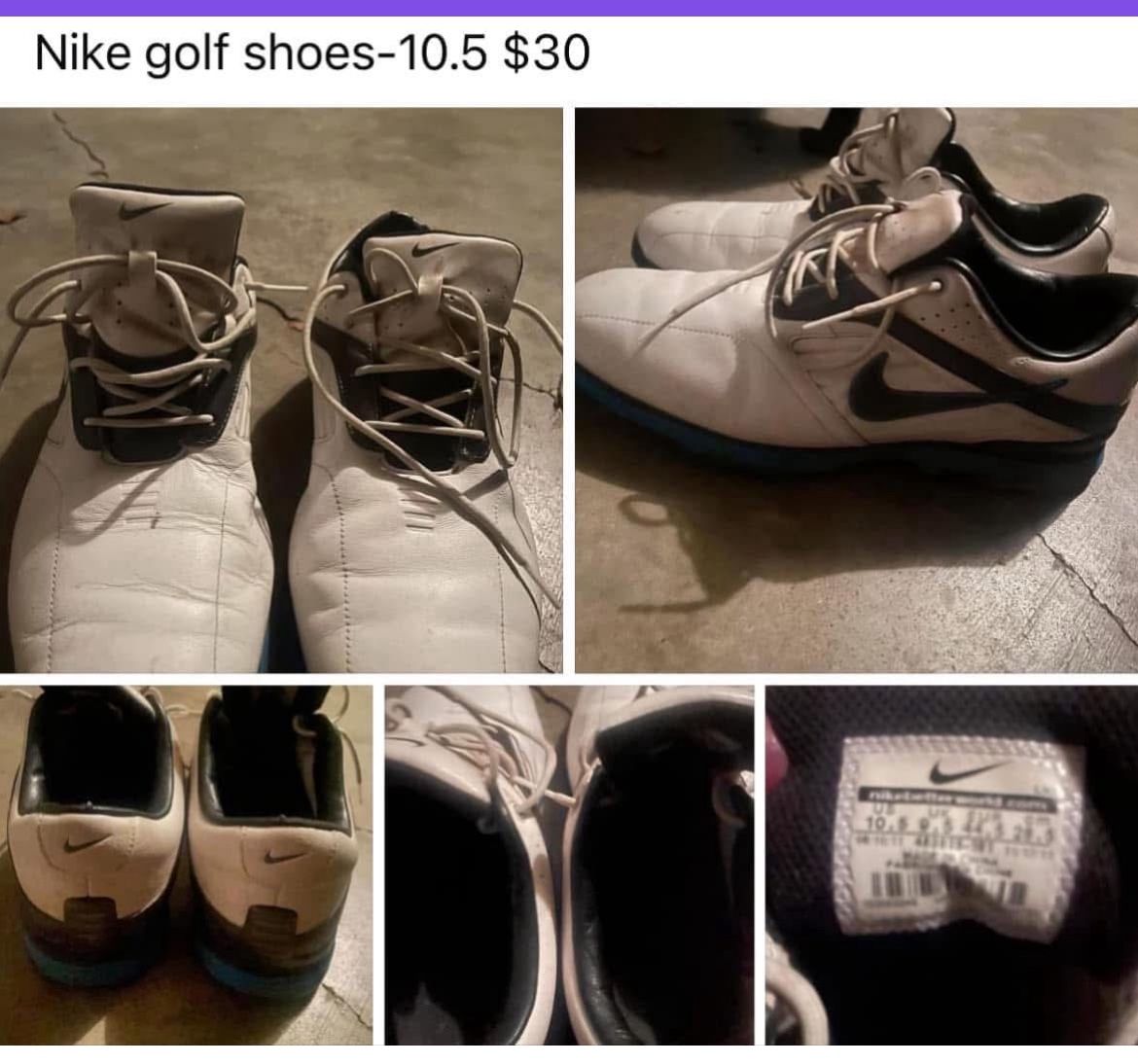 Nike men’s golf shoes preowned size 10