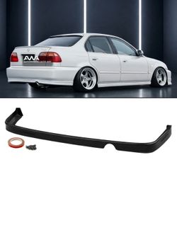 Fits 96-98 Honda Civic 2DR 4DR JDM Polyurethane Type R Style Rear Bumper Lip