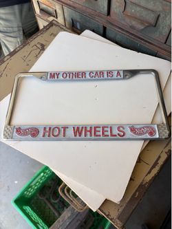 Hot Wheels license plate frame