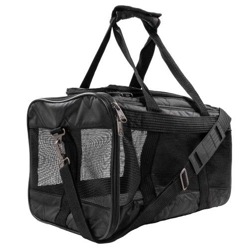 Sherpa Deluxe Airline Approved Soft Sided Dog & Cat Carrier, Black, Large