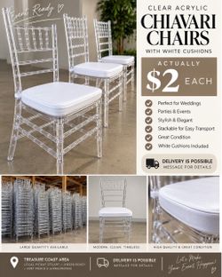 Actually $2 Clear Chiavari Chairs