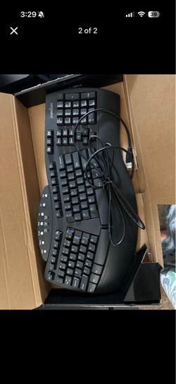Black Ergonomic Split USB Keyboard