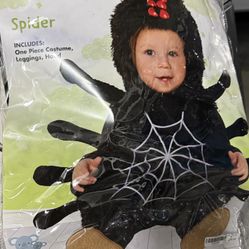 Infant Baby Halloween Spider Outfit Size 12-18 months 