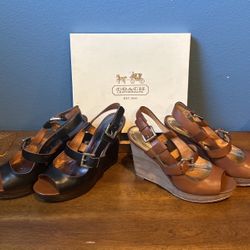 Vintage Coach Leatherware Heels Shoes 7.5 