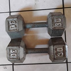 Set of 30LB dumb bells