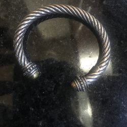 14k over Sterling Silver Bali cuff