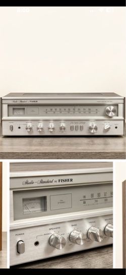Vintage stereo system fisher amplifier and speakers with another set of criterion’s