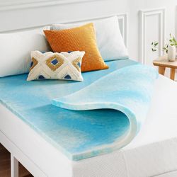 Mattress FULL 1.5 Inch Swirl Gel AeroBreeze Cooling Air Flow Memory Foam Mattress,