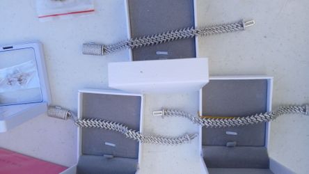 Real silver diamond tested quality pieces