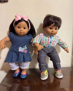 American girl dolls -Bitty baby girl and boy