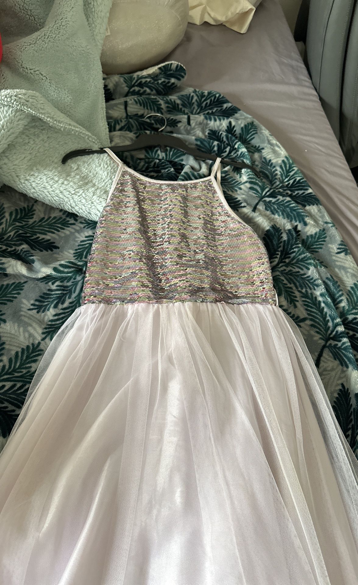 purple sequin girls dress