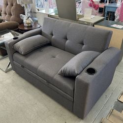 Sofa Bed Convertible With Cup Holders 