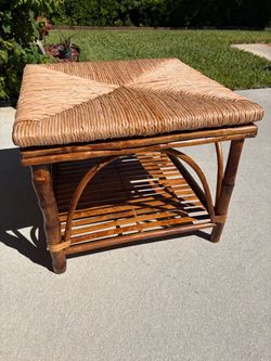 Wicker end table