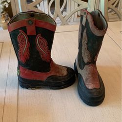 Cute Unique Kids Size 6 Western Chief Rubber Cowboy Rain Boots