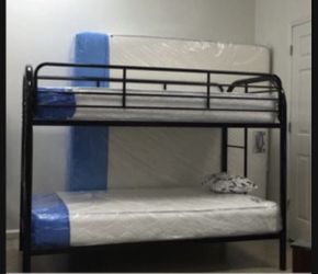 Bunk Bed With 2 Twin Orthopedic Mattress! 