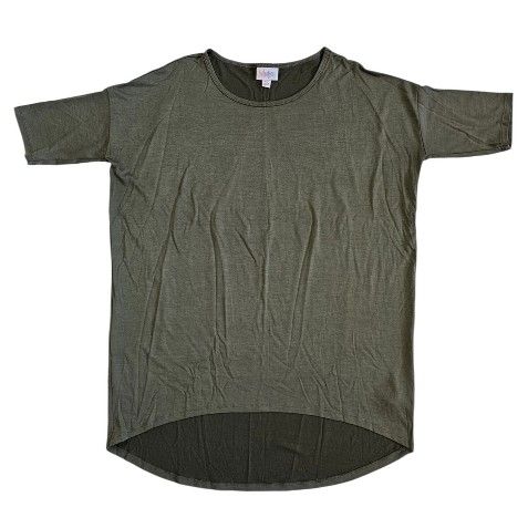 LULAROE Irma Tunic Solid Green Top XS