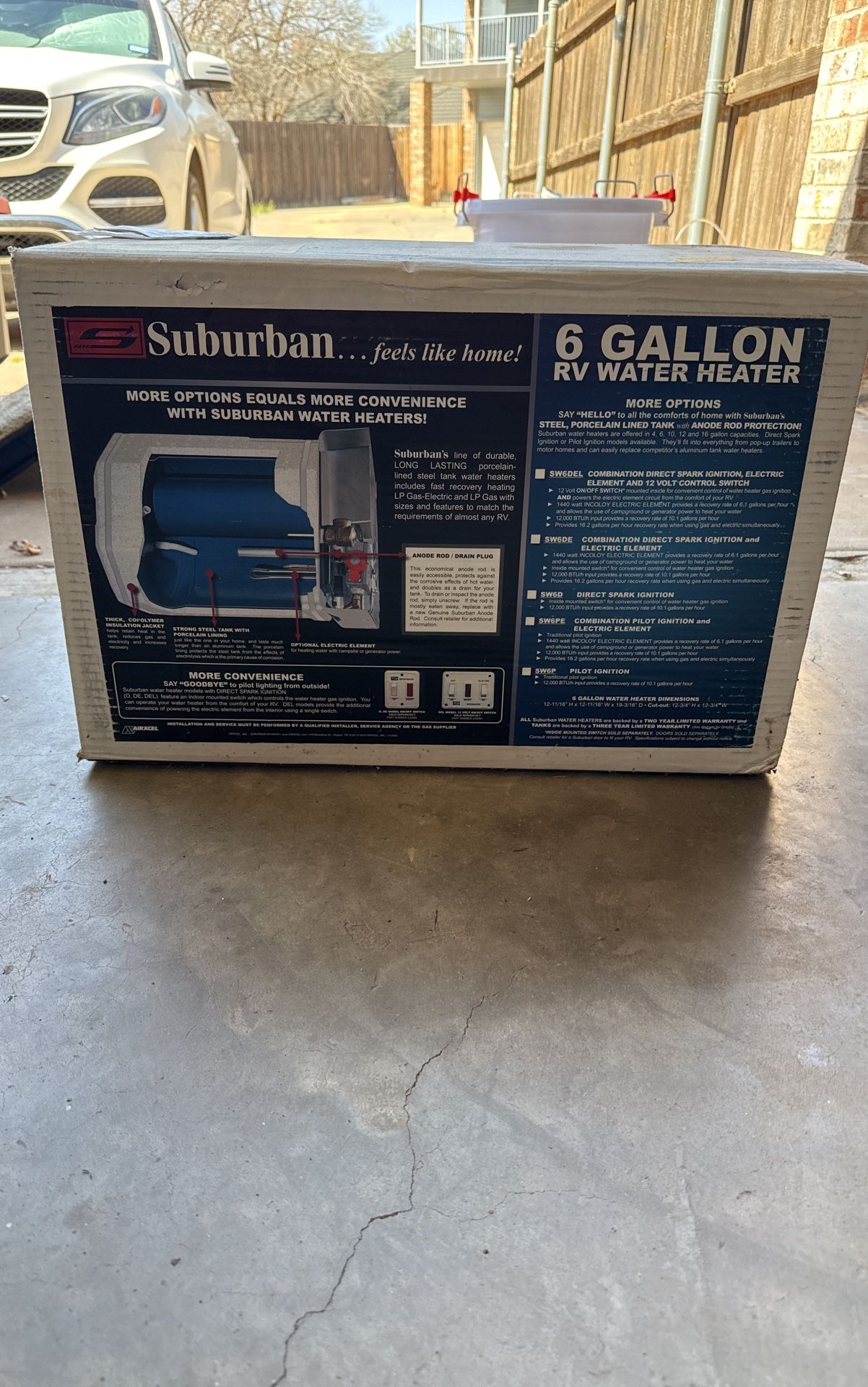 RV 6 Gallon Water Heater