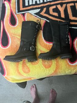 Women Harley tall boots.