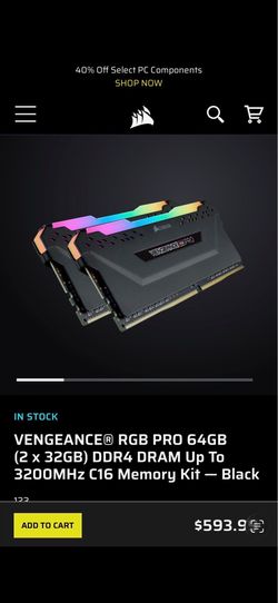 VENGEANCE® RGB PRO 64GB (2 x 32GB) DDR4 DRAM