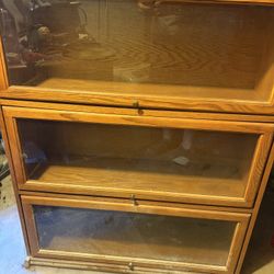 Wood And Glass Bookshelf 