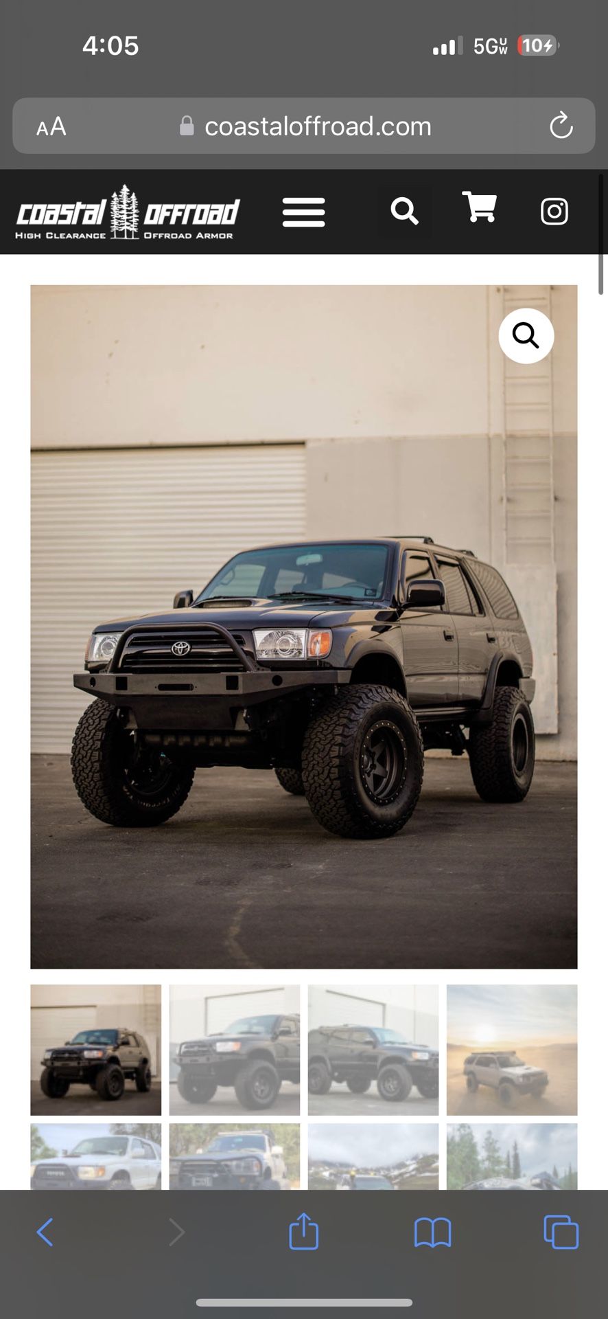 Coastal Off-road 3rd Gen 4Runner 96-02 DIY Front Bumper