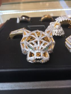 Icedout bling bling sterling silver 925 and gold over silver rings.