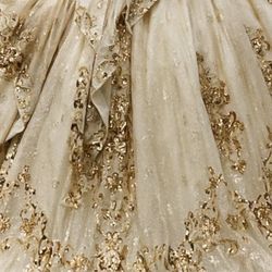 Gold Quinceñera Dress 