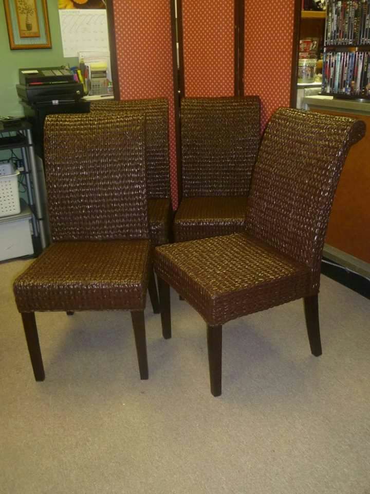 Wicker dining chairs pier one deals