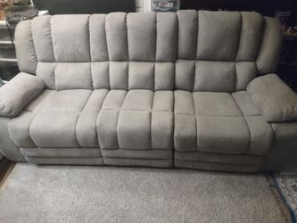 Gray recliner couch