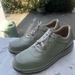 Rockport K71085 Men's Oliver Green Leather Laces Sneakers Size 14