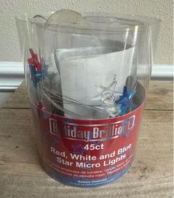 Red White Blue Stars String Lights 14 foot long Just $3