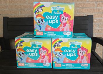 3 Boxes 198 Ct 3T/4T Pampers Easy Ups Pull Ups 30-40 Lbs Training Underwear Calzones Entrenadores