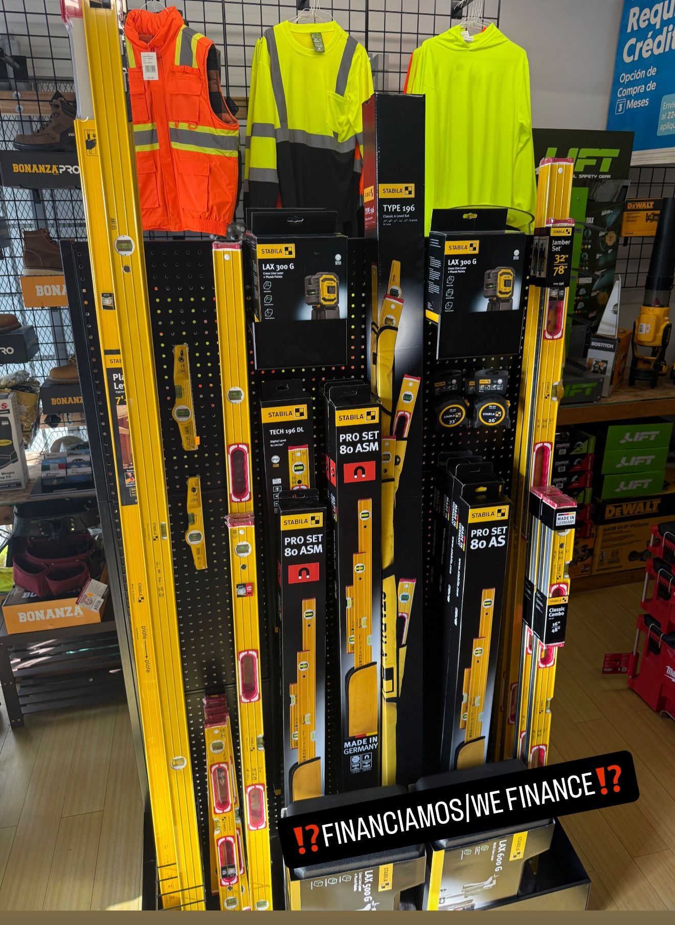 STABILA LEVELS/NIVELES NUEVO INVENTARIO/NEW INVENTORY**(FINANCIAMOS/WE FINANCE)**