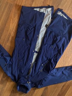 Navy Blue Nylon Windbreaker Jacket